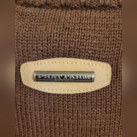 VINTAGE PHAT FARM OVERSIZED ARGYLE SWEATER Sz XL - Picture 6 of 8